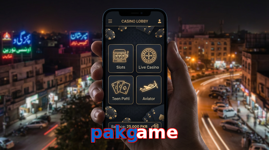 Main screen of Pakgame app page for PK players